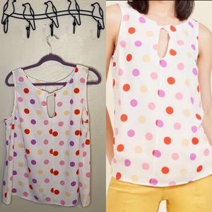 ModCloth Polka Dot Sleeveless Top size XL